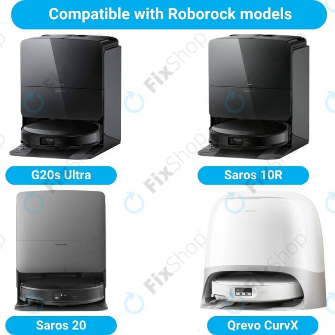 Set rezervnih dijelova za Roborock G20s Ultra, Saros 10R, 20 (2x Glavna četka, 4x Filter, 4x Bočna četka)