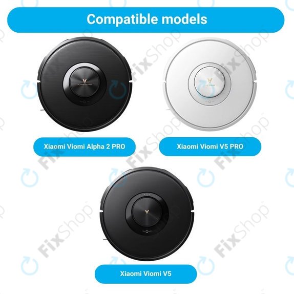 Set rezervnih dijelova za Xiaomi Viomi Alpha 2 PRO, V5 PRO, V5 (1x Glavna četka, 2x Filteri, 2x Bočne četke)