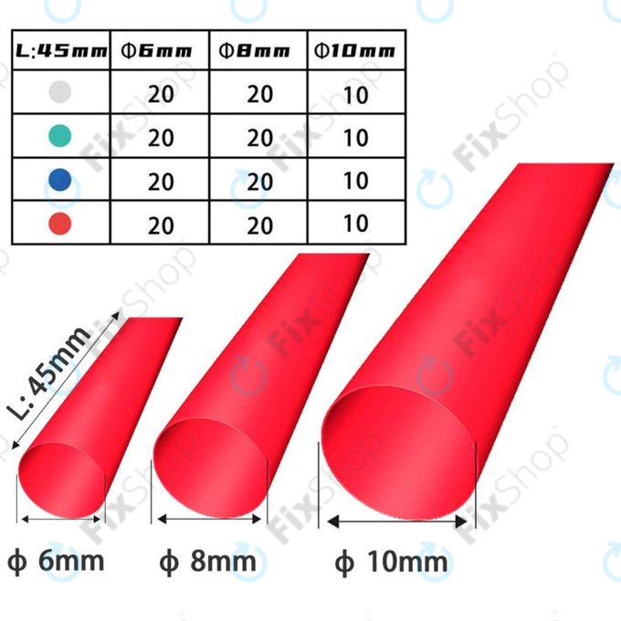 2UUL - Set prethodno izrezanih termoskupljajućih cijevi (200 komada)