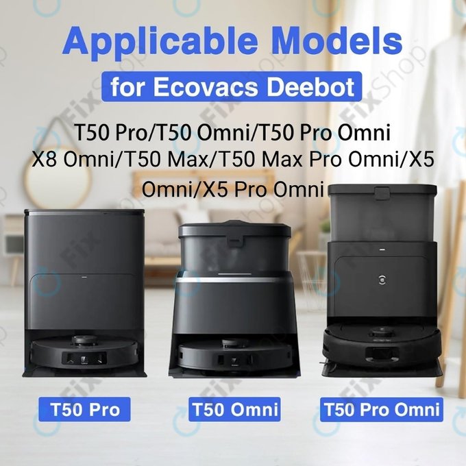 Bočna četka, 2 kom za Ecovacs Deebot T50 Omni, T50 Pro Omni, X8 Omni, T50 Max, T50 Max Pro Omni, X5 Omni, X5 Pro Omni