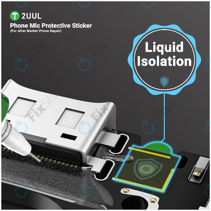 Zaštitne naljepnice za mikrofon telefona, 2UUL DA32, 500kom/pak