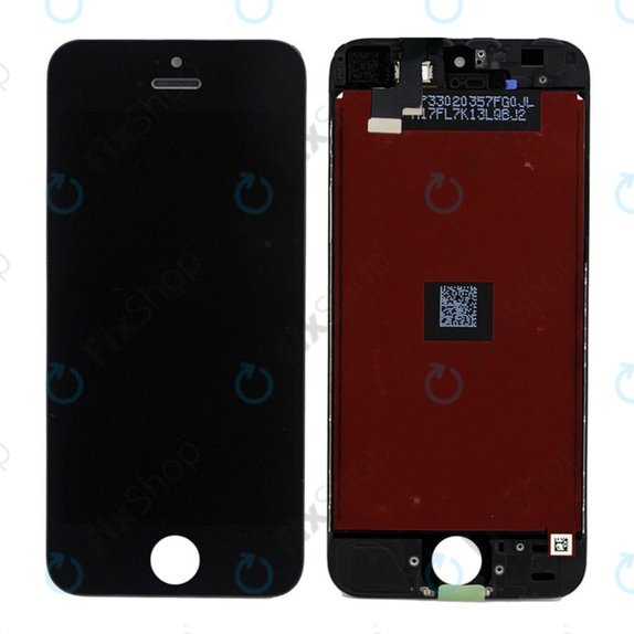 Zaslon za iPhone 5S, SE, Black, Dodirni ekran s okvirom