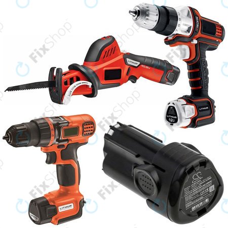 Baterija za Black & Decker EGBL108, BDCDMT112, 2500mAh, Li-Ion, 12V, LBXR12, BL1310, BL1510, LB12, HQ