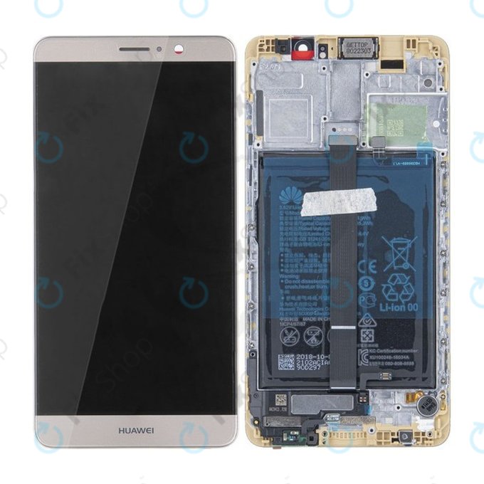 Huawei Mate 9 - LCD zaslon + steklo na dotik + okvir + baterija (Champagne Gold) - 02350YXL Genuine Service Pack