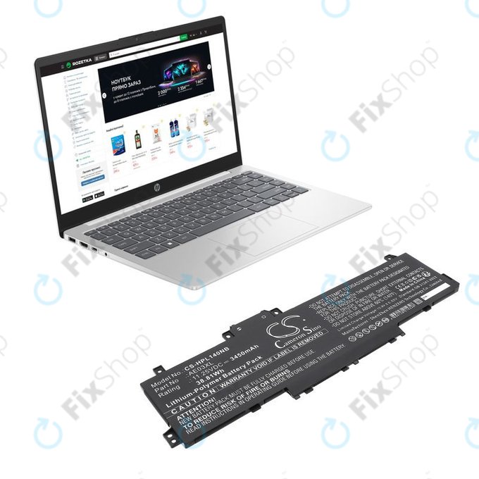 Baterija za HP 14, 15, 3450mAh, Li-Pol, 11.25V, AE03XL, HQ