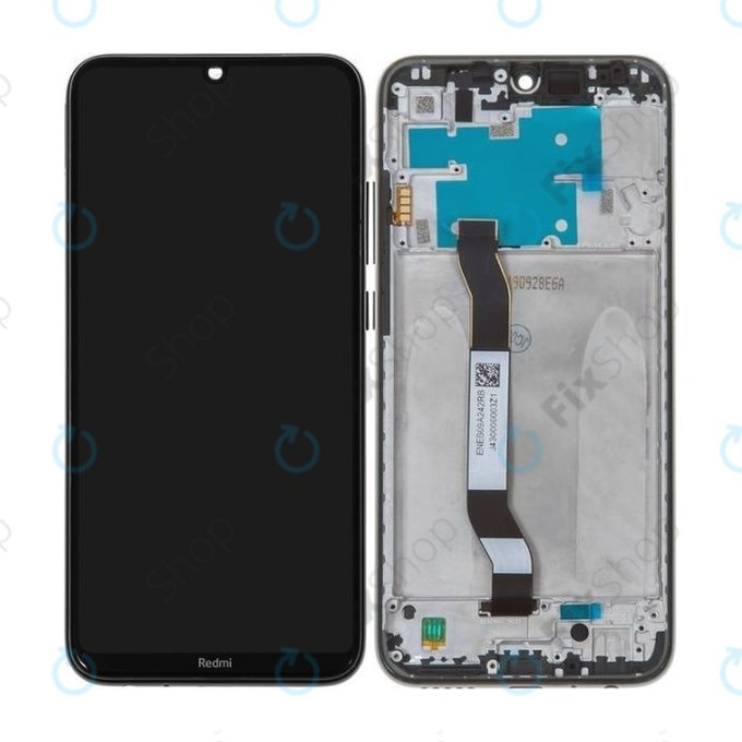 Xiaomi Redmi Note 8 - LCD zaslon + zaslon osjetljiv na dodir + okvir (Space Black) - 5600050C3J00 Originalni servisni paket