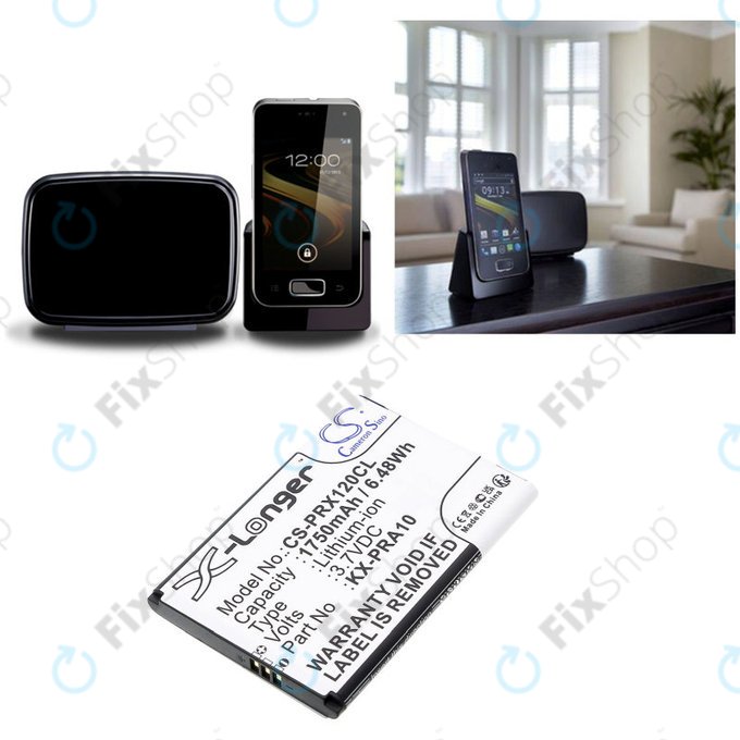 Baterija za Panasonic KX-PRX110, 120, 150, 1750mAh, Li-Ion, 3.7V, KX-PRA10, HQ