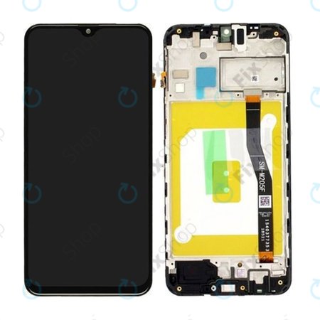 Samsung Galaxy M20 M205F - LCD zaslon + zaslon osjetljiv na dodir + okvir (crni) - GH82-18682A, GH82-18724A, GH82-18743A Originalni servisni paket
