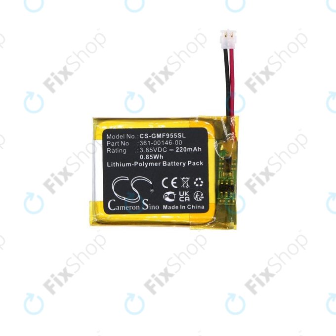 Baterija za Garmin Forerunner 955 Solar, 220mAh, Li-Pol, 3.85V, 361-00146-00, HQ