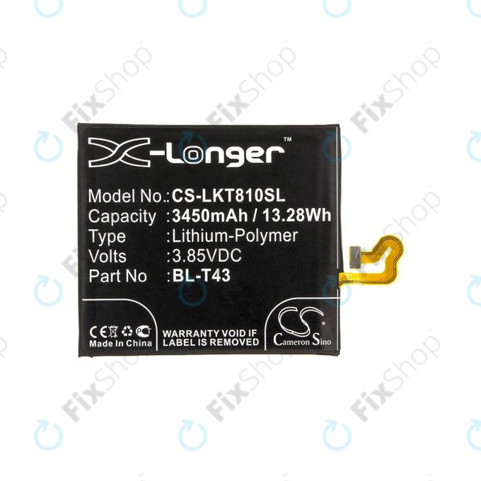 Baterija za LG G8S ThinQ, ThinQ Global, 3450mAh, Li-Pol, 3.85V, BL-T43, HQ