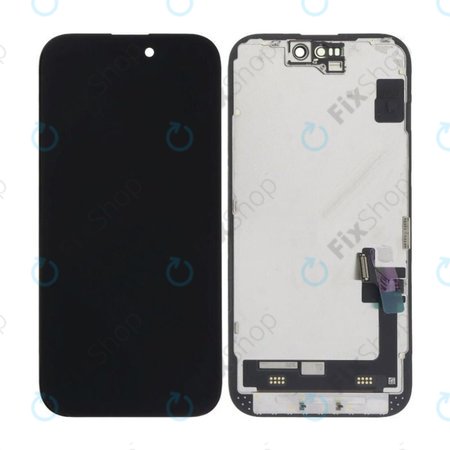 Zaslon Soft OLED za iPhone 15 - Dodirno staklo + Okvir, DIAGNOSTIC