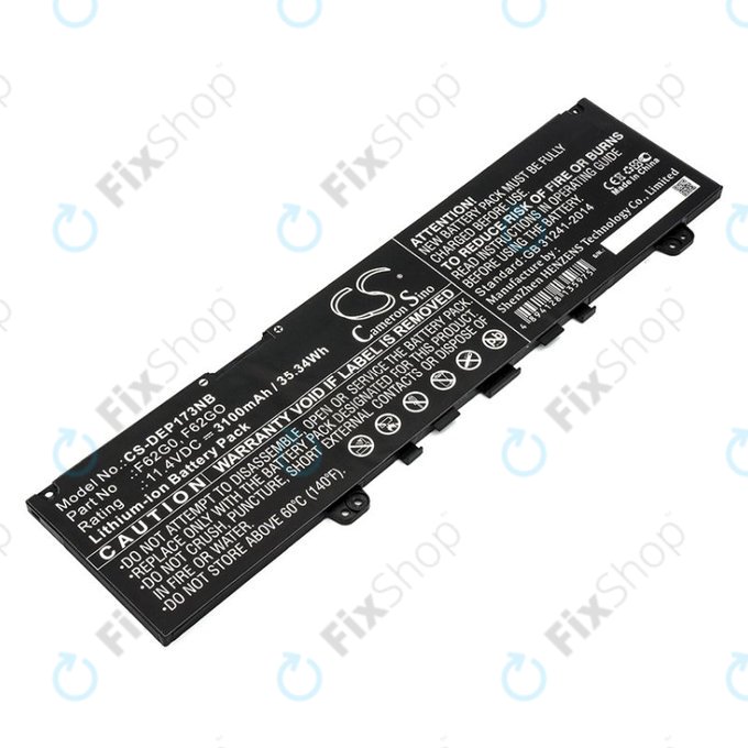Baterija za Dell Inspiron 13, 7373, Vostro 13, 3100mAh, Li-Ion, 11.4V, F62G0, HQ