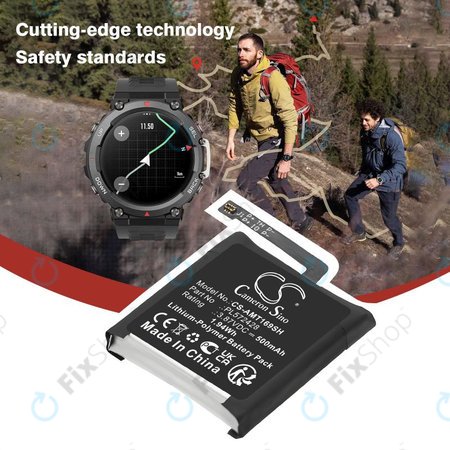 Baterija za Amazfit T-Rex 2, A2169, A2170, 500mAh, Li-Pol, 3.87V, PL572428, HQ