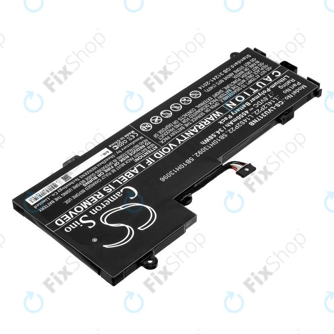 Baterija za Lenovo E31-80, Ideapad 510s-13, 4550mAh, Li-Pol, 7.6V, 5B10H13092, HQ