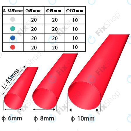 2UUL - Set prethodno izrezanih termoskupljajućih cijevi (200 komada)