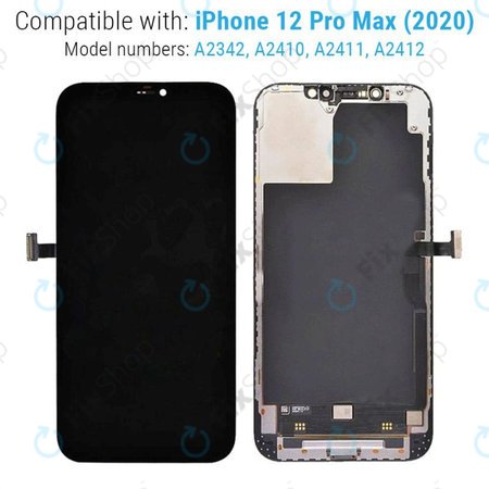 Apple iPhone 12 Pro Max - LCD zaslon + zaslon osjetljiv na dodir + okvir Hard OLED FixPremium