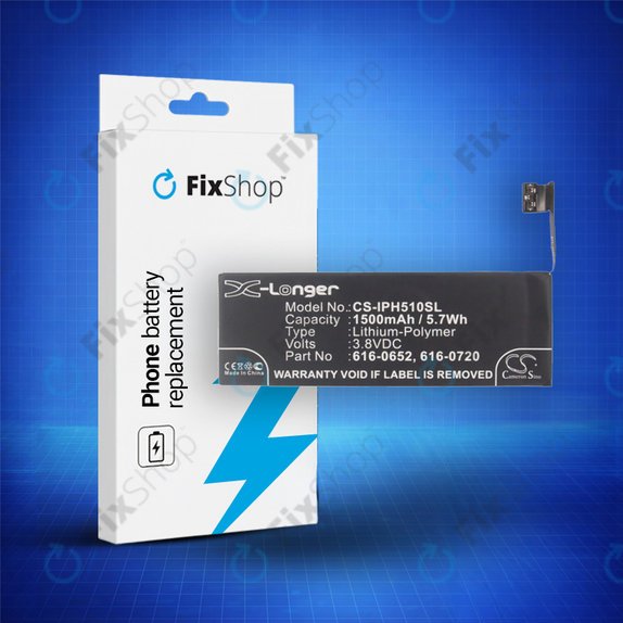 Apple iPhone 5S, 5C - Baterija 616-0652, 616-0720 1500mAh HQ