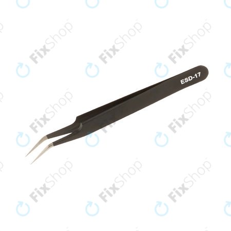 Vetus ESD-17 - Antistatička metalna pinceta sa zakrivljenim vrhom (115 mm)