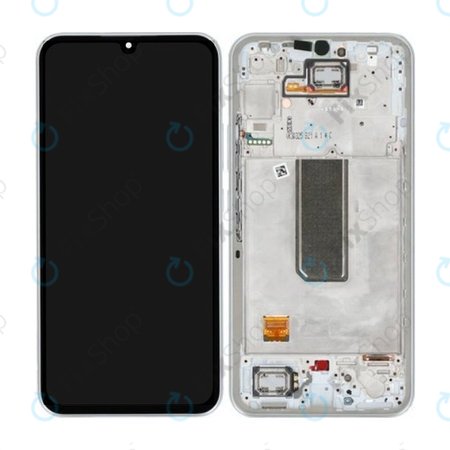 Samsung Galaxy A34 5G A346B - LCD zaslon + zaslon osjetljiv na dodir + okvir (srebrni) - GH82-31200B, GH82-31201B Originalni servisni paket
