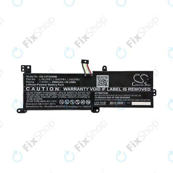 Baterija za Lenovo 320, 330, 520, Ideapad 320, 330, S145, 3900mAh, Li-Pol, 7.5V, L16L2PB1, HQ