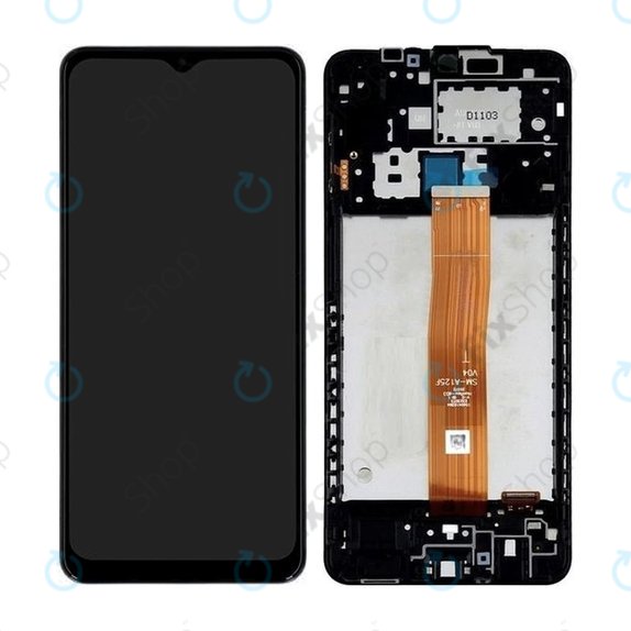 Samsung Galaxy A12 A125F, A022F - LCD zaslon + zaslon osjetljiv na dodir + okvir (crni) - GH82-24490A, GH82-24491A Originalni servisni paket