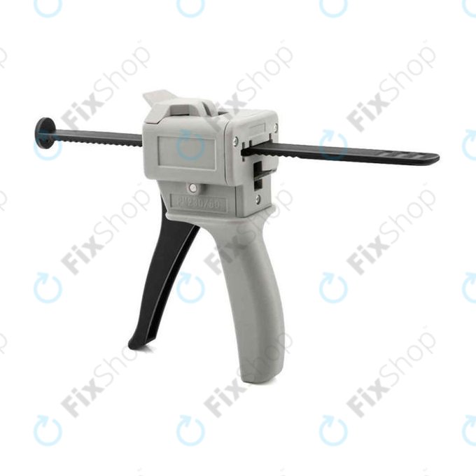 E-Fixit Black-8 - Crno ljepilo za popravak slušalica + pištolj za doziranje