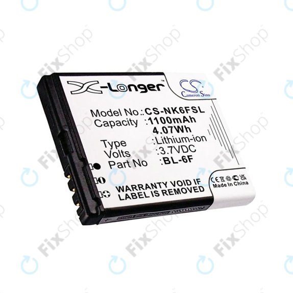 Baterija za Nokia N78, N79, N95 8GB, 1100mAh, Li-Ion, 3.7V, BL-6F, HQ