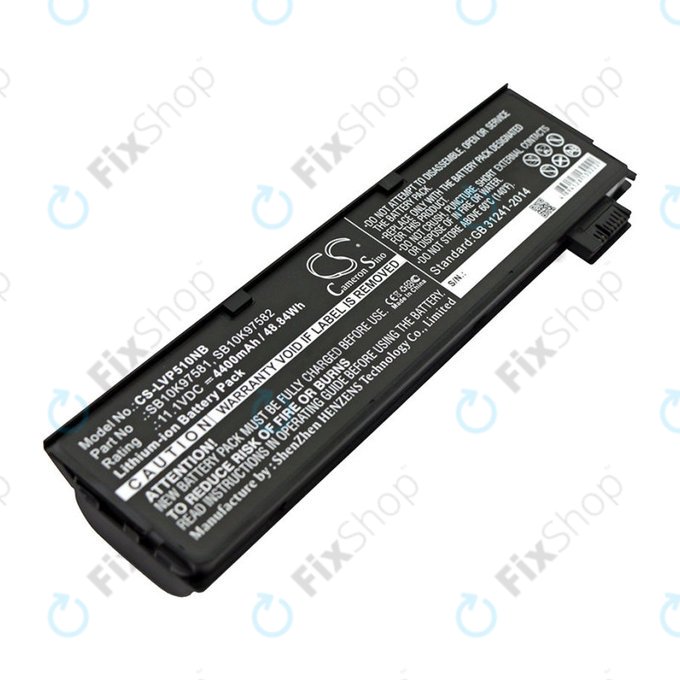 Baterija za Lenovo ThinkPad P51, T470, T570, 4400mAh, Li-Ion, 11.1V, SB10K97581, HQ