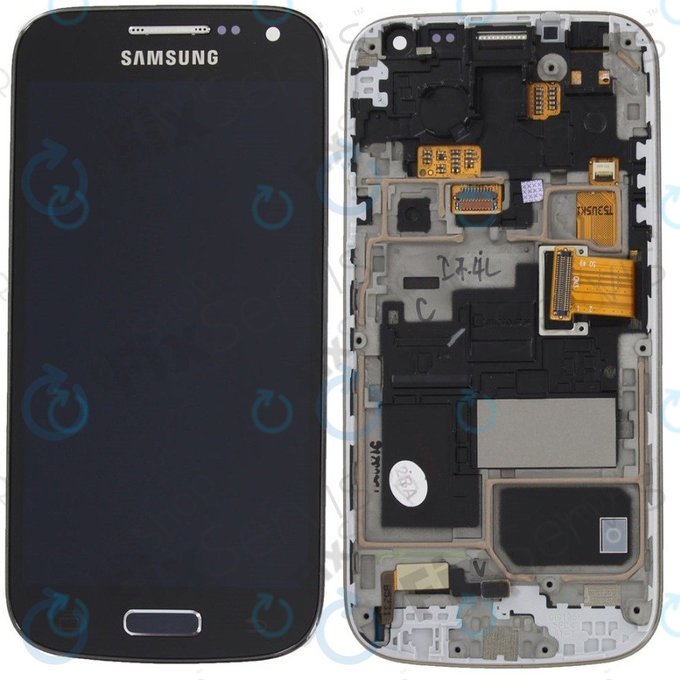 Samsung Galaxy S4 Mini Value I915i - LCD zaslon + zaslon osjetljiv na dodir + okvir (Crna magla) - GH97-16992C Originalni servisni paket