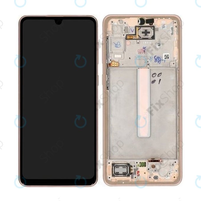 Samsung Galaxy A33 5G A336B - LCD zaslon + zaslon osjetljiv na dodir + okvir (Awesome Peach) - GH82-28143D, GH82-28144D Genuine Service Pack