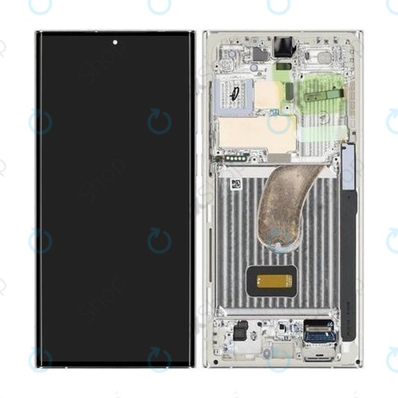 Samsung Galaxy S23 Ultra S918B - LCD zaslon + zaslon osjetljiv na dodir + okvir (krem) - GH82-30466B, GH82-30465B Originalni servisni paket