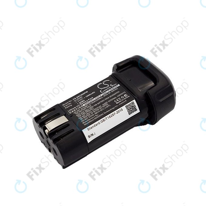 Baterija za Dewalt Dcb095, Dewalt Dcf680, 1000mAh, Li-Ion, 7.2V, DCB080, HQ