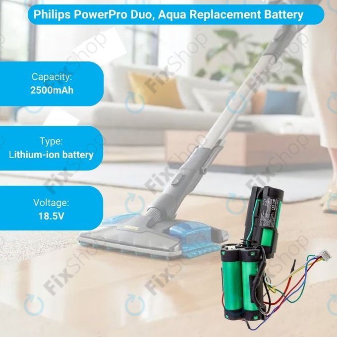 Philips PowerPro Duo, PowerPro Aqua - Baterija 5ICR19/65 2500mAh HQ