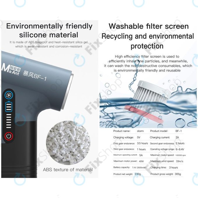 MaAnt BF-1 - Višenamjenski turbinski ventilator za usisavanje i puhanje