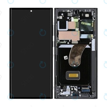 Samsung Galaxy S23 Ultra S918B - LCD zaslon + zaslon osjetljiv na dodir + okvir (grafit) (crveni) - GH82-30466E, GH82-30465E originalni servisni paket
