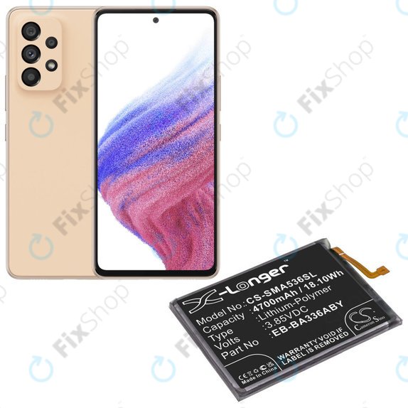 Baterija za  Samsung A33 A336B, A53 A536B, 4700mAh, Li-Pol, 3.85 V, EB-BA336ABY, HQ
