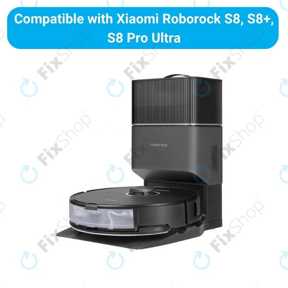 Set rezervnih dijelova za Xiaomi Roborock S8, S8+, S8 Pro Ultra (1 par glavnih četki, 2x Filter, 2x Bočna četka – crna, 2x Krpa za brisanje, 2x Vrećica za prašinu)
