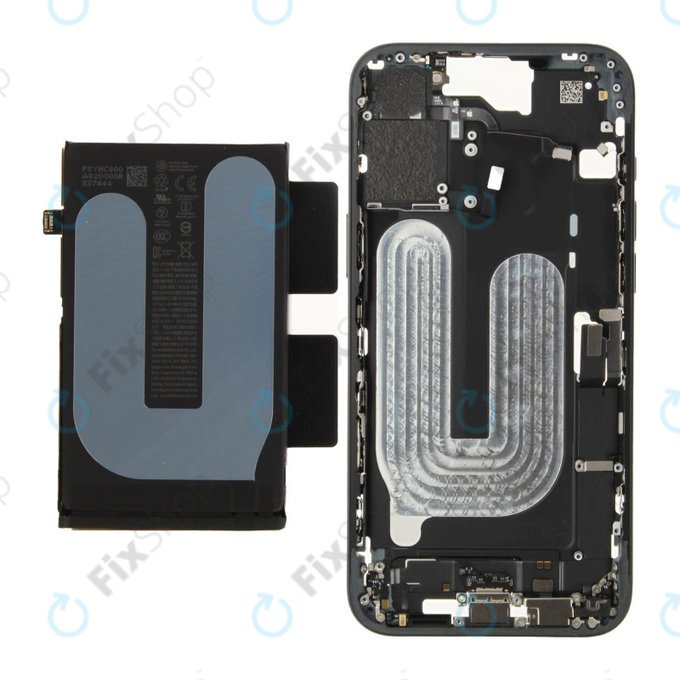 Srednji okvir s baterijom za iPhone 16 Plus | Black | ZD076-00684 | Genuine Apple