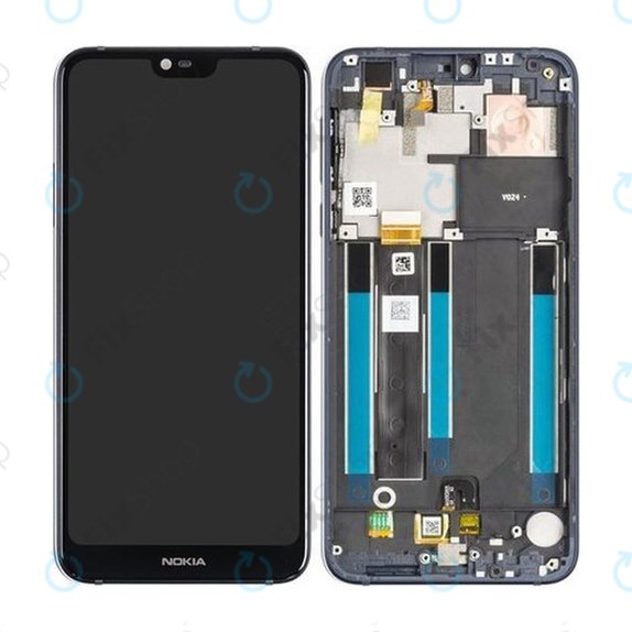 Nokia 7.1 - LCD zaslon + staklo osjetljivo na dodir + okvir (plavi) - 20CTLLW0001 Originalni servisni paket