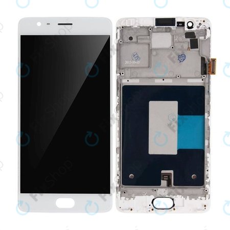 OnePlus 3 - LCD zaslon + zaslon osjetljiv na dodir + okvir (White) TFT