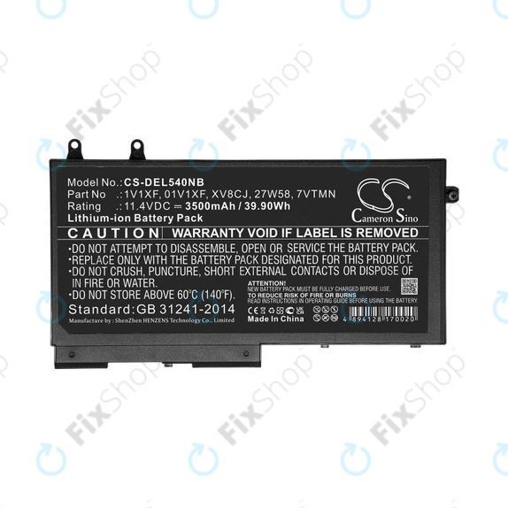 Baterija za Dell Latitude 5400, Inspiron 7591 2-in-1, 3500mAh, Li-Ion, 11.4V, XV8CJ, HQ