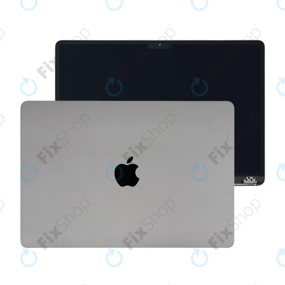 LCD zaslon za MacBook Air 15", A3114 (2024), s prednjim staklom i pokrovom, Space Gray, 661-40259, Genuine Apple