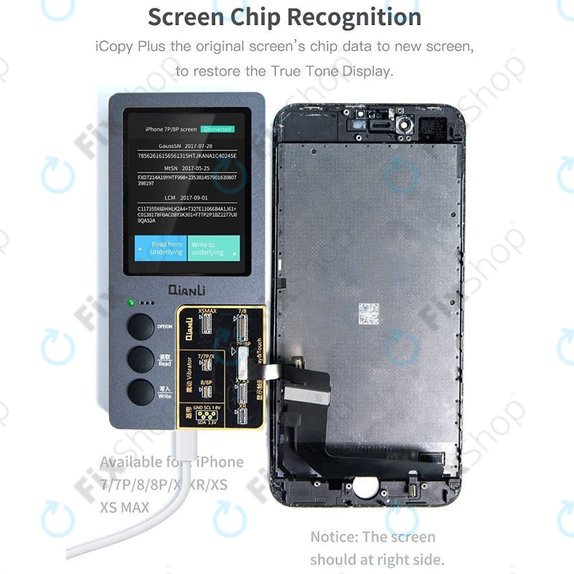 QianLi iCopy Plus 2.2 - True Tone, senzor svjetla, programator vibracija i tester baterije (iPhone 7 - 11 Pro Max)