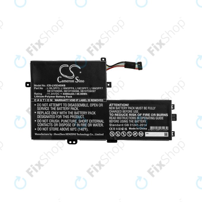 Baterija za Lenovo IdeaPad C340 14, 15, 4400mAh, Li-Pol, 11.34V, 5B10T09095, HQ