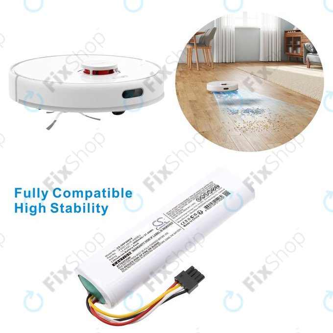 Baterija za Dreame D9 Plus, F9 Pro, 2600mAh, Li-Ion, 14.4V, P2051-4S1P-XWDEV, HQ