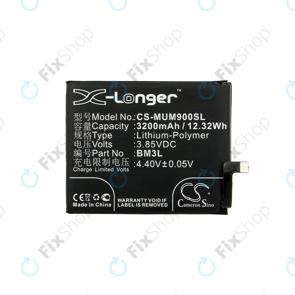 Baterija za  Xiaomi Mi 9, 3200mAh, Li-Pol, 3.85 V, BM3L, HQ
