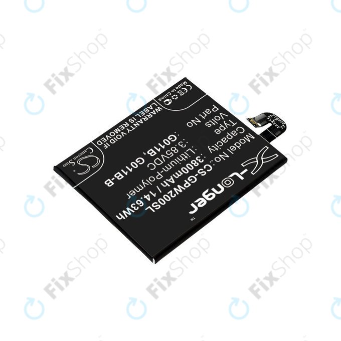 Baterija za Google Pixel 2 XL G011C, 3800mAh, Li-Pol, 3.85 V, G011B, HQ