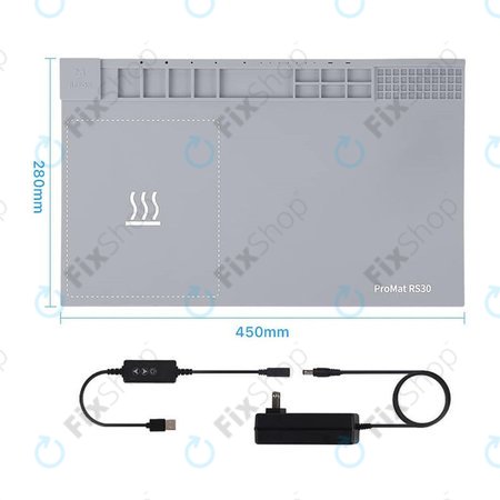 Refox ProMat RS30 - Jastuk za grijanje za popravak ESD-a - 45 x 28 cm