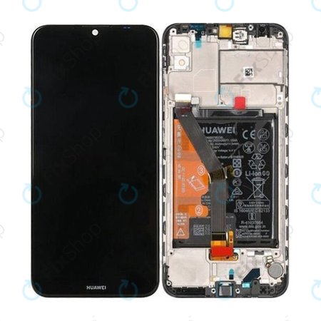 Huawei Y6 (2019) - LCD zaslon + zaslon osjetljiv na dodir + okvir + baterija (ponoćno crna) - 02352LVM, 02352LVN