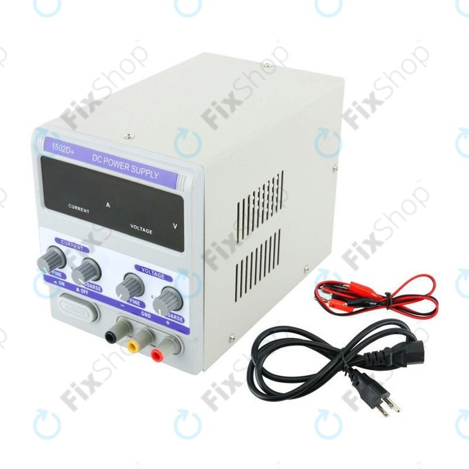 Dingke 1502D+ - Regulirano istosmjerno napajanje za test popravka mobilnog telefona (0-15V, 0-2A, 230V EU)